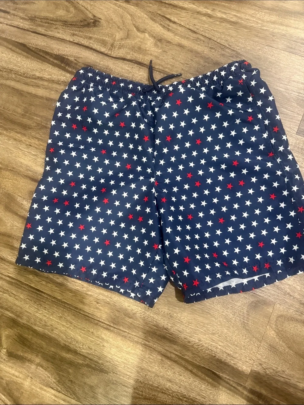 Navy Star Print Swim Shorts